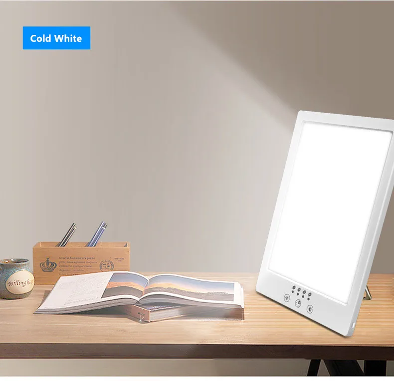 Sad Lamp Stepless Dimming Phototherapy Bionic Solar Light Touch Therapy Light Happy Lamp Depression Anti-fatigue Lamp Timed AU