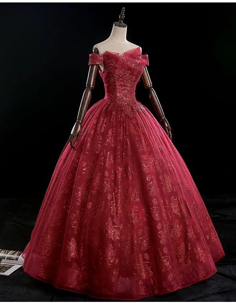 Дешевые ярко-синие бордовые платья Quinceanera для 15 лет пышные фатиновые вечерние бальные кружевные Корсеты Vestidos De 15 Anos