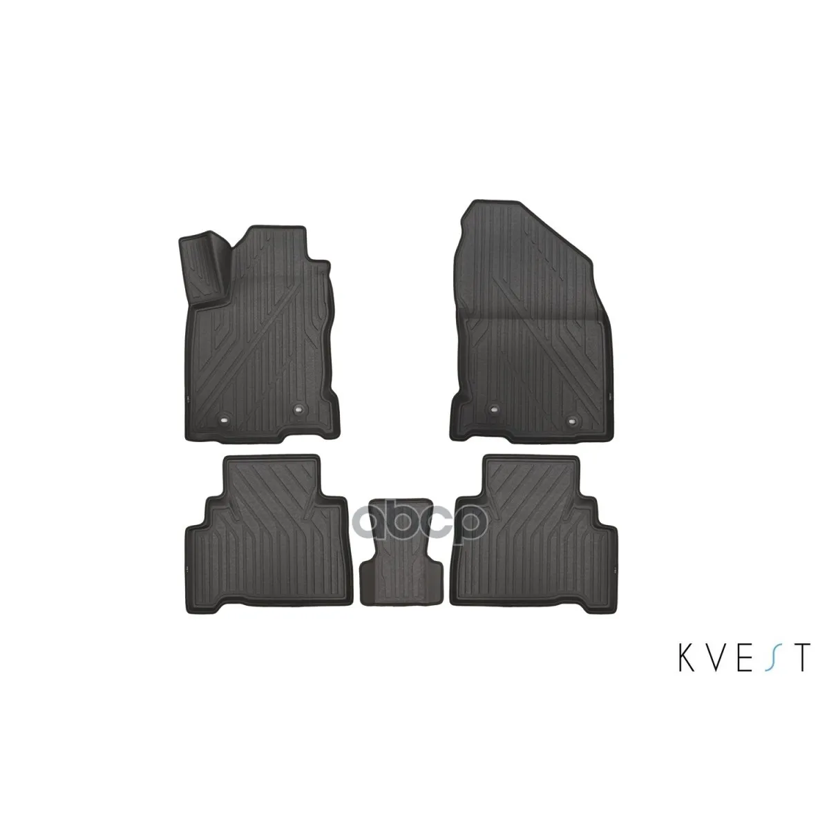Коврикиkvest3dвсалонlexusnx,-,5шт.(Полистар,Серый,Черный) KVEST арт. KVESTLEX00003Kg