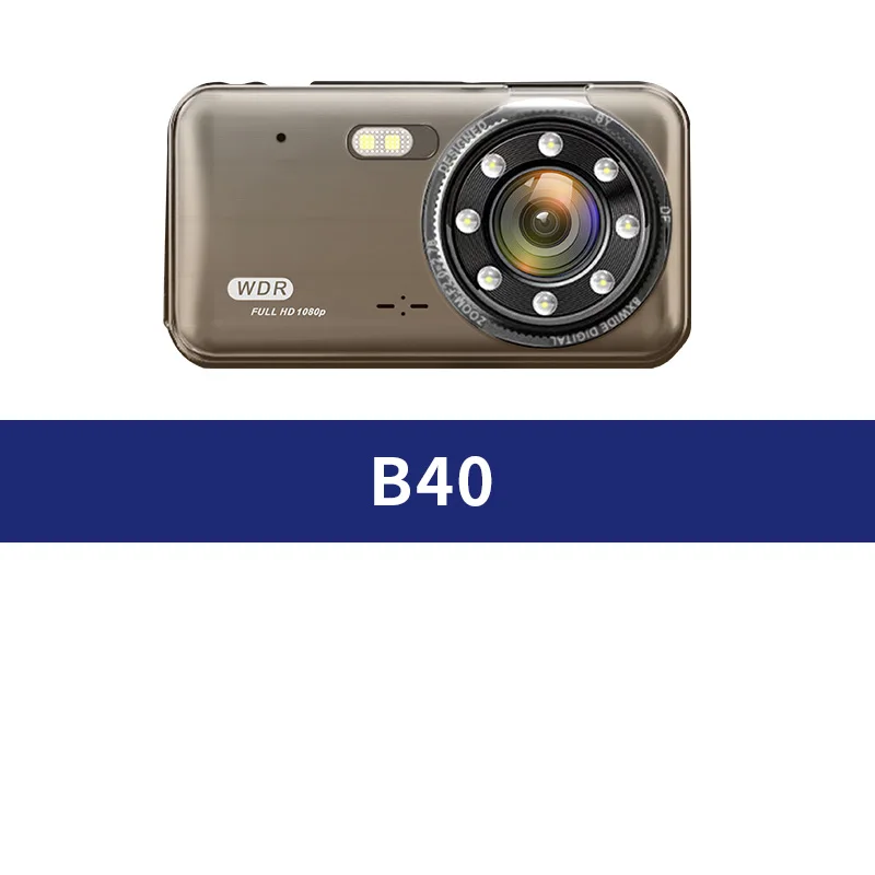 E-ACE, Автомобильный видеорегистратор FHD 1080 P, автомобильная камера, 4 дюйма, Dashcam, двойной объектив, регистратор, ADAS, видеорегистратор ночного видения с камерой заднего вида - Название цвета: B40