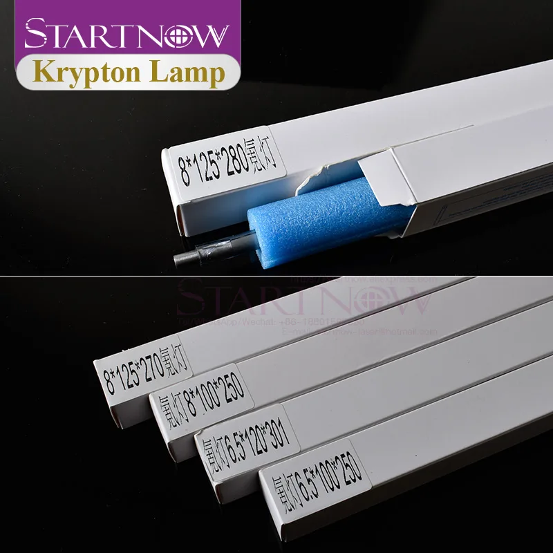 Startnow 레이저 크립톤 램프, YAG IPL 마킹 기계용 짧은 아크 램프, 8x125x270-5 Nd:YAG 레이저 플래시 튜브, 6.5x100x250-4