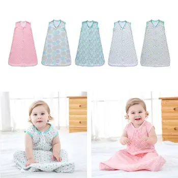 

Cotton Sleeveless Baby Sleeping Bag for 3-12 Months Newborn Wearable Blanket Soft Nursery Bedding for Child Boys Girls