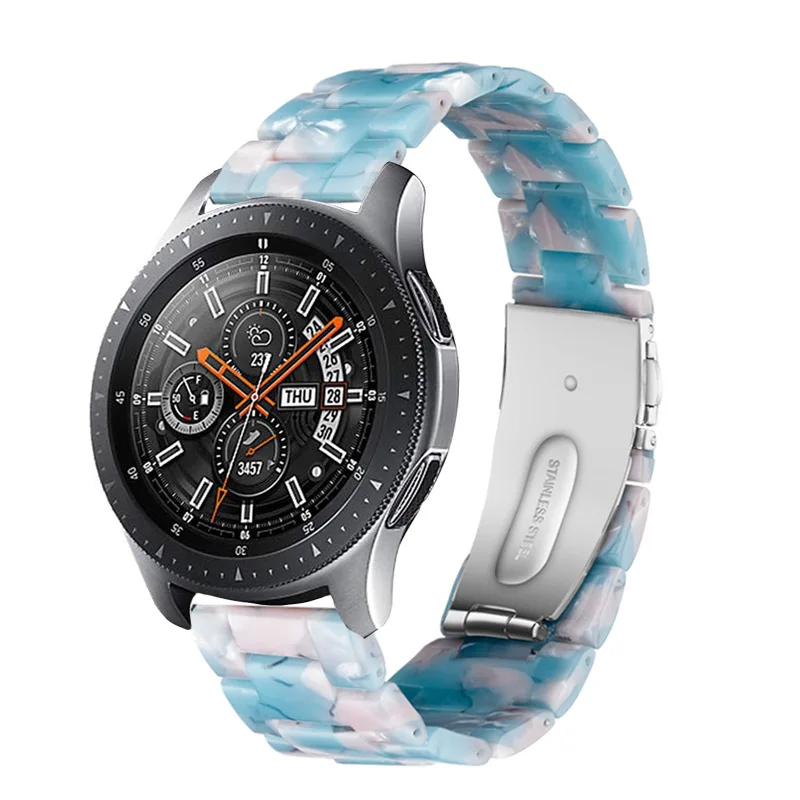 20 мм 22 мм ремешок из смолы для samsung Galaxy gear S3 ремешок из нержавеющей стали Пряжка Galaxy 42/46 мм huawei GT ремешок для часов