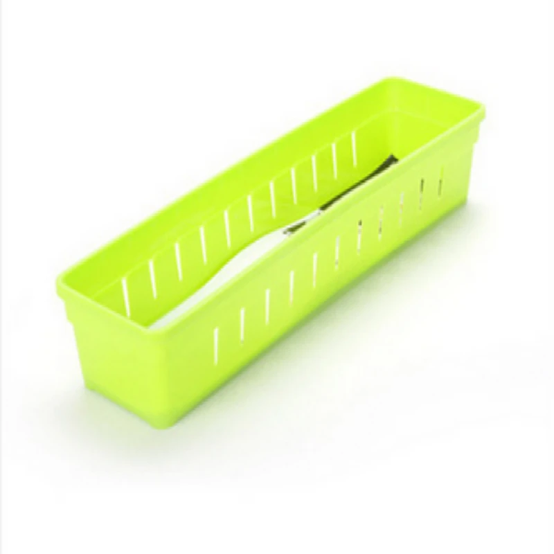 DIY Регулируемый ящик коробка Хлопушка ящик Органайзер с разделителем для хранения - Цвет: Зеленый