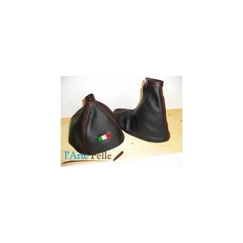 

Alfa Romeo 159 Black with tricolor embroidered shift and brake