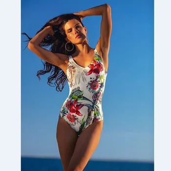 

2020 New Swimsuit Women's Conservative Swimsuit Wide Shoulder Strap Side Pullover Bikini