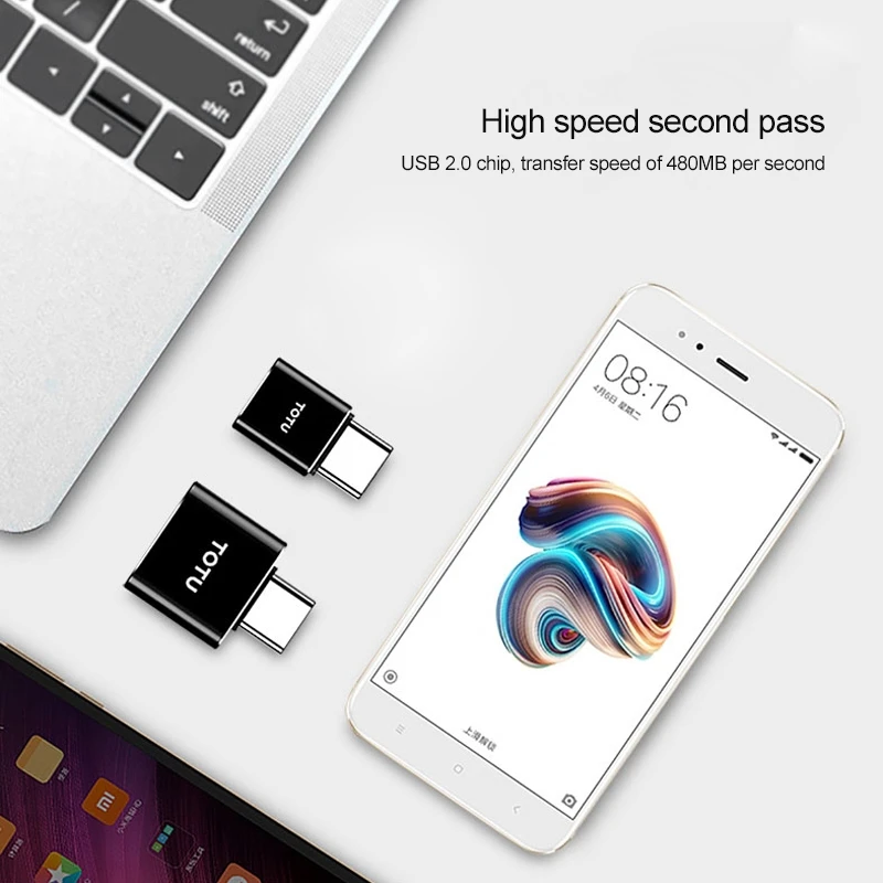 TOTU Micro usb type C OTG адаптер Mini USB C штекер Micro USB Женский OTG адаптер Micro USB на USB C для передачи данных