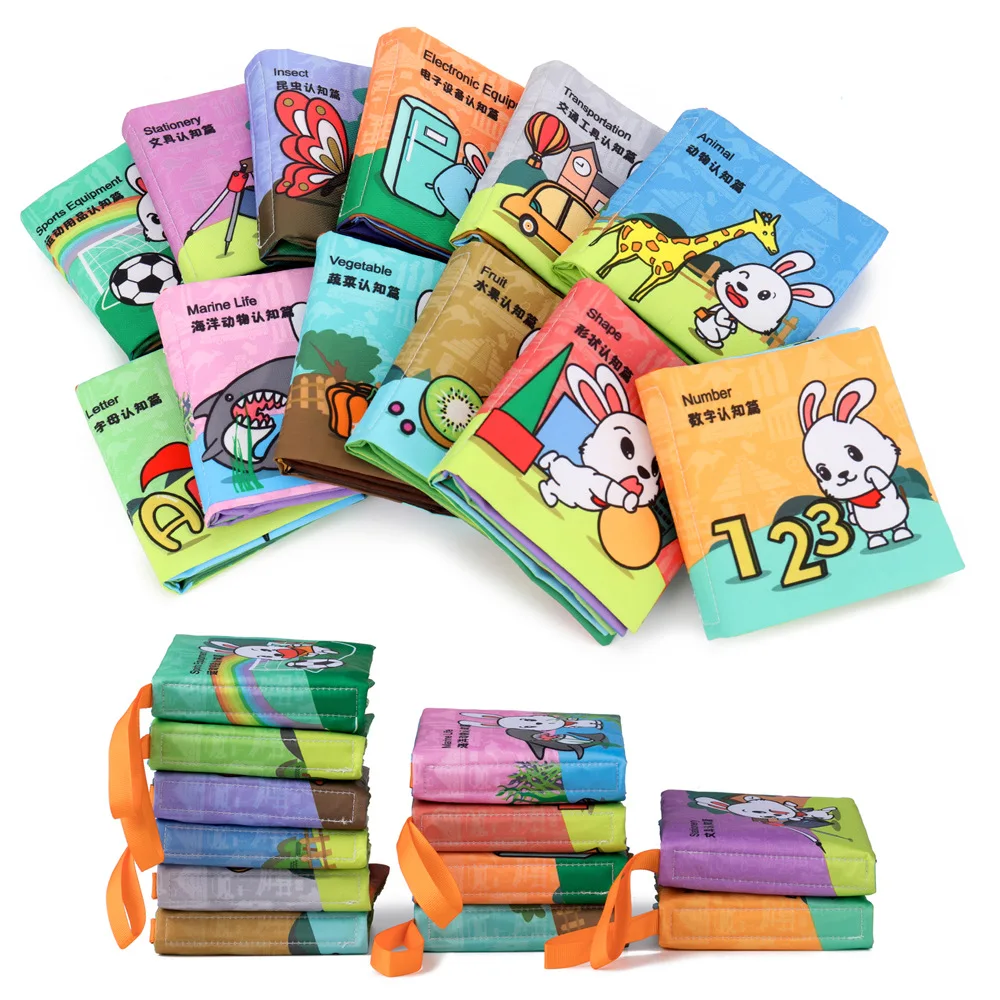 

[Amoy Supply of Goods] Mother Rabbit Baby Tear Rotten Cloth Book Voiced-Bite Early Childhood Baby Toys 0-1-3-Year-Old