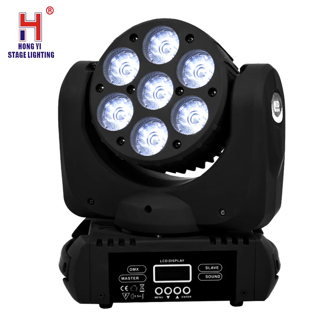 

moving head wash light 7x12W RGBW beam led stage light DJ disco party lights