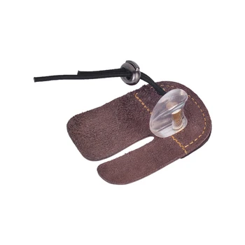 

Single / Double Finger Tabs Protective Gear Guard Recurve Right And Left Hand Hunting Shooting Compound Bow Accessory