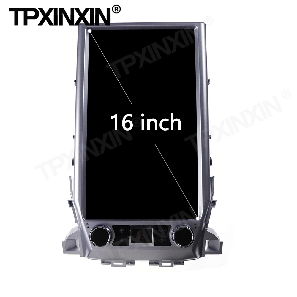 128G Tesla Screen Carplay Android Car Radio 2 Din Stereo Receiver For Toyota Lander Cruiser LC200 2016 20017 2018 GPS Audio Unit