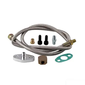 

36" Turbo Oil Inlet Feed Line Fitting For Turbo Turbocharger Kit T3/t4 T25/t28