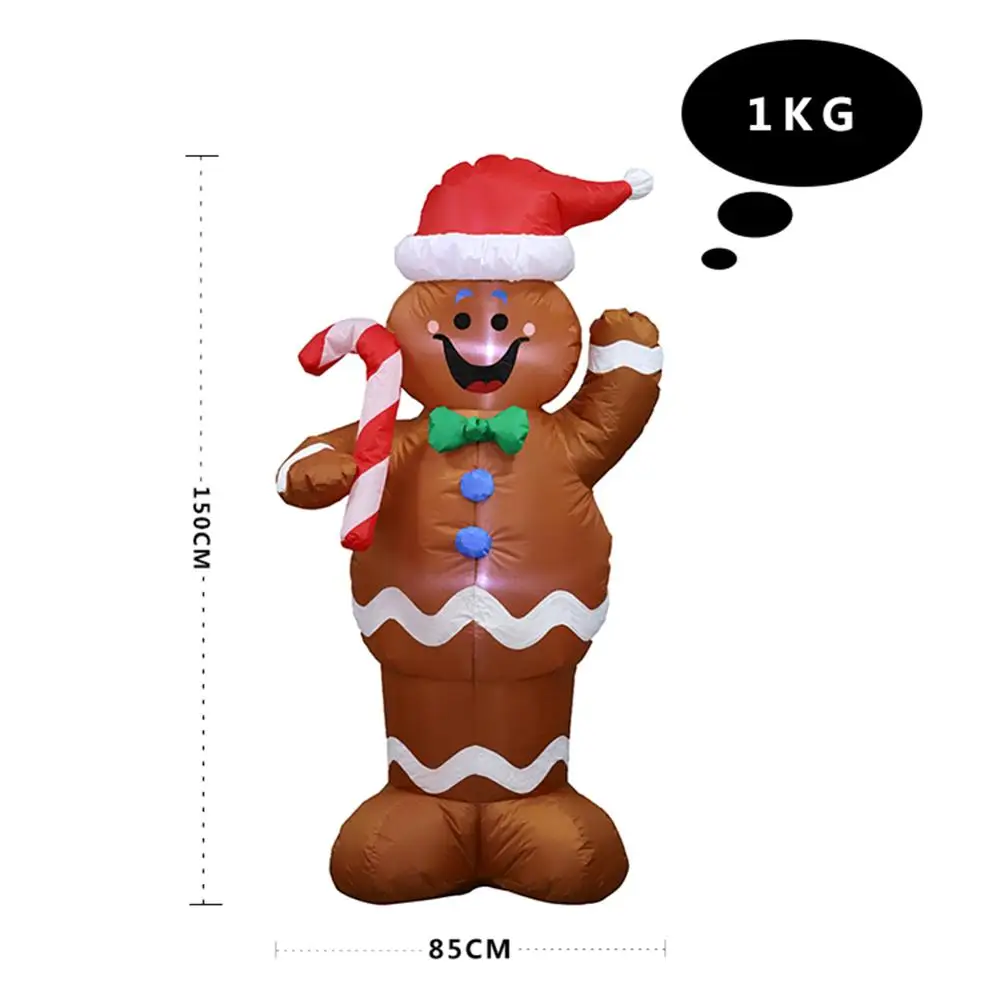 1,8 м надувной Санта-Клаус, рождественское уличное украшение для дома, navidad, рождественские, новогодние, вечерние, для сада, Европейский штекер - Цвет: 1.5M US Plug H