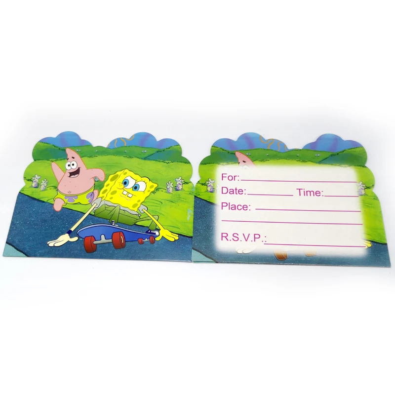 spongebob baby shower invitations