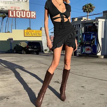 

Women's Sets ruffles camis summer 2 piece set crop tops short package hip skirts two piece set skirts summer for female women