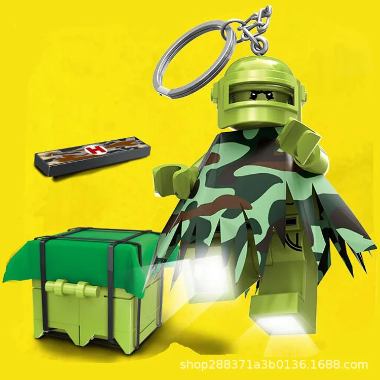 

Jedi New Style Stimulate Field Building Blocks Were Light Included Light Airdrop Box Keychain Chicken Game Children'S Educationa