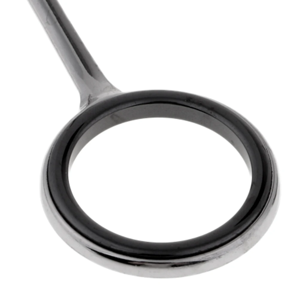 8pcs/set Long Single Leg Fishing Spinning Rod Guides Stainless Steel & Ceramic Tip Top Line Ring Circle Pole Repair Kit Tackles