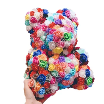 

17 Colors Teddy Flower Bear Handmade Valentine's Day Anniversaries Birthday Romantic Gifts