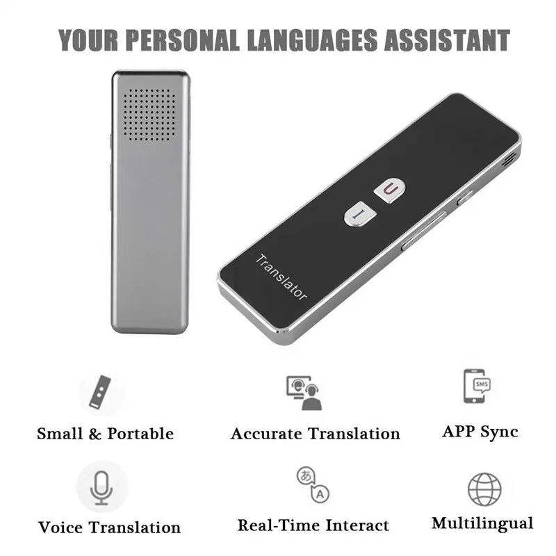 Портативный интеллектуальный речевой переводчик 2,4G умный карманный переводчик в режиме реального времени поддержка 40 языков