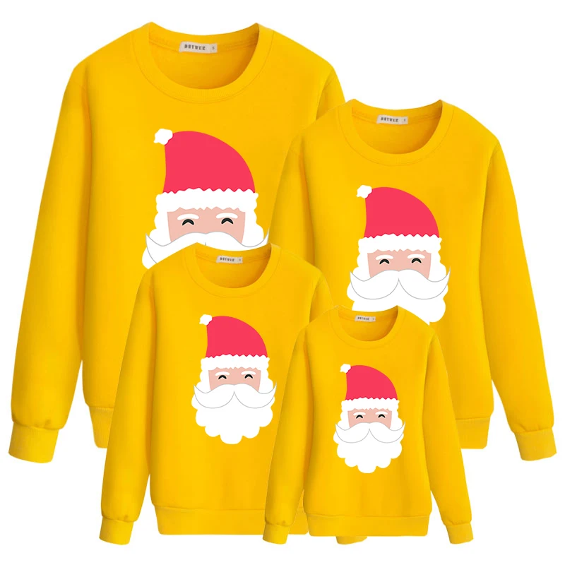 color 3 Свитшот с рисунком снеговика для всей семьи; новогодние хлопковые Толстовки для папы, мамы, дочки и сына; осенне-зимняя одежда для мамы и дочки - Цвет: color 3