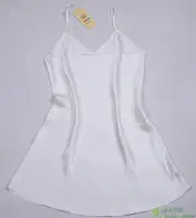 Chemise de nuit en soie de mûrier 100% naturelle pour femmes, 16 momme Satin soie, Chemise antidérapante, vêtements de nuit, bretelles réglables, 3094 5