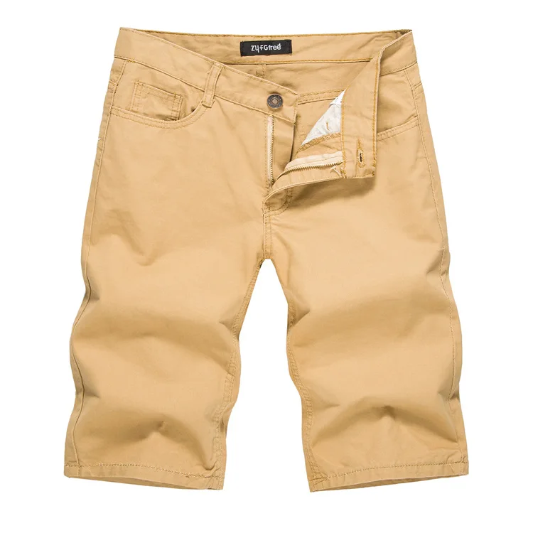 

Spring/Summer 2020 new men's solid color casual cotton washed casual tooling shorts