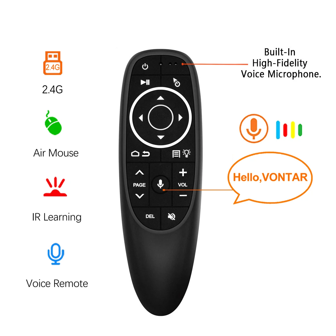 controle remoto vontar pro aprendizado por giroscópio para tv assistente