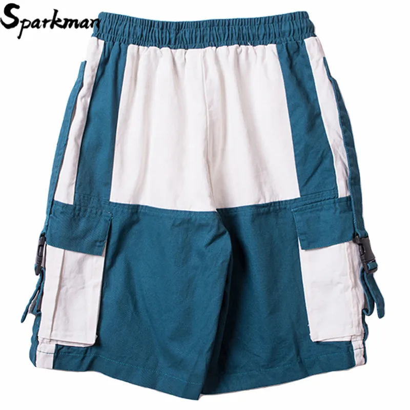 Мужские шорты в стиле Харадзюку повседневные хлопковые карго с карманами хип хоп