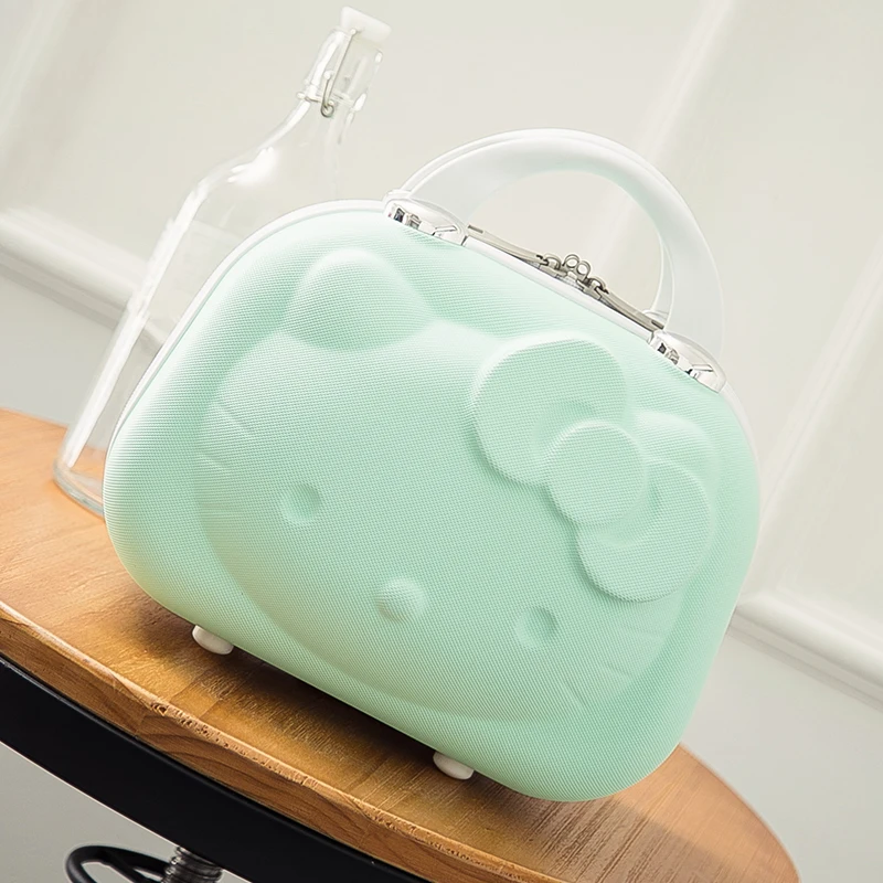14 дюймов рисунок «Hello Kitty» косметический Чехол Коробка Красота макияж Чехол сумка-Органайзер с изображением «hello kitty» для путешествия костюм чехол Чемодан сумка для хранения