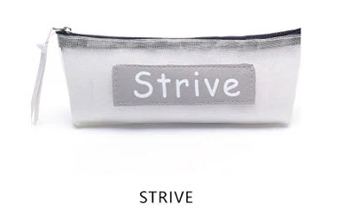 strive Модный прозрачный пенал для карандашей для детей девочек подарок офисные школьные принадлежности кавайи канцелярские нейлоновые молнии - Цвет: strive