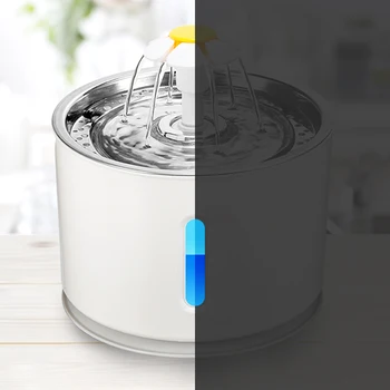 

2.4L Automatic Pet Cat Water Fountain With LED Electric USB Dog Cat Pet Mute Drinker Feeder Bowl Pet Drinking Fountain Dispenser