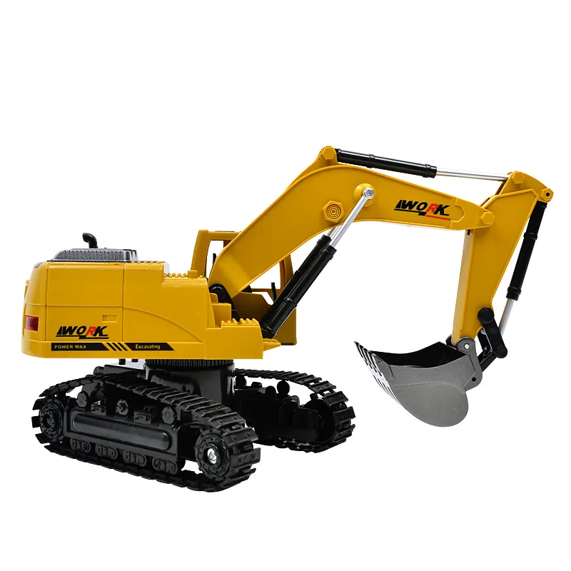 rc alloy engineering vehicle car toy for boy hydraulic crawler excavator remote control truck model machine on the radio 10CH