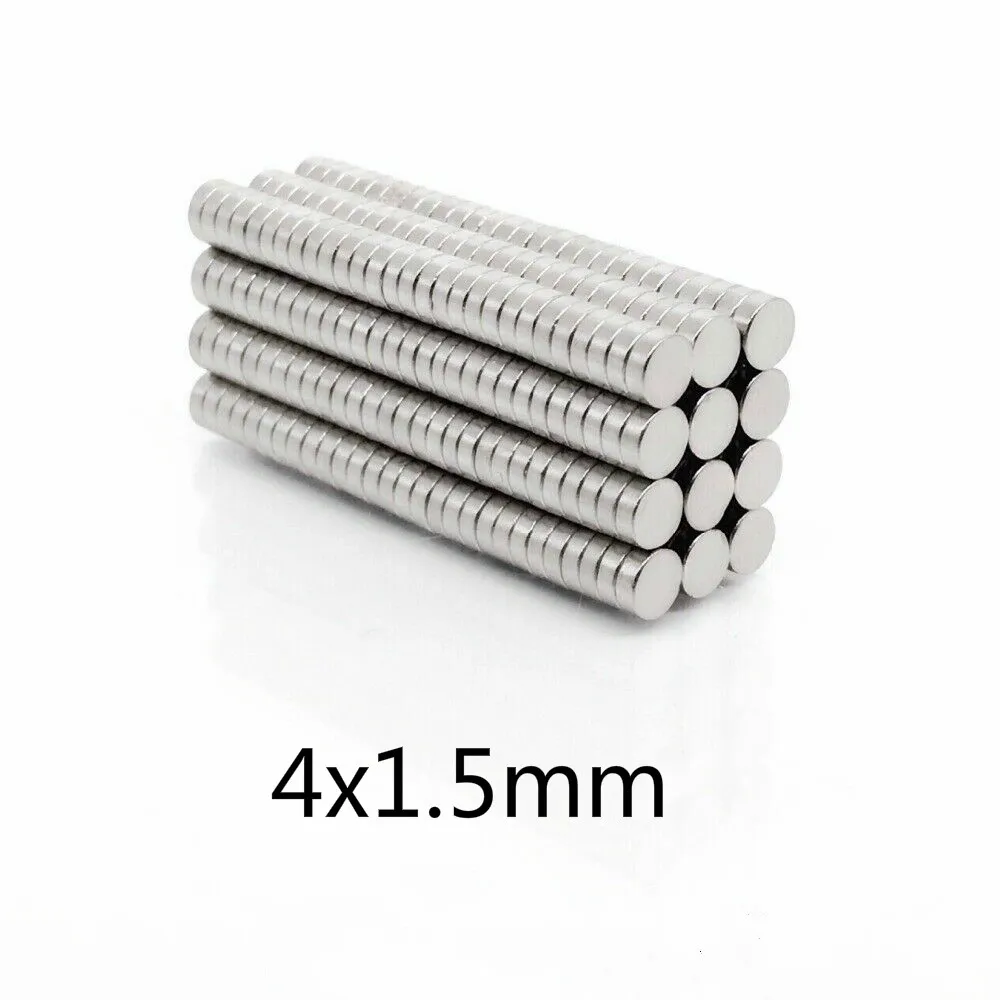 

25-200pcs Strong Mini Round Cylinder Bar Magnets 4x1.5/4/6/10mm Various thickness Rare Earth Neodymium N52