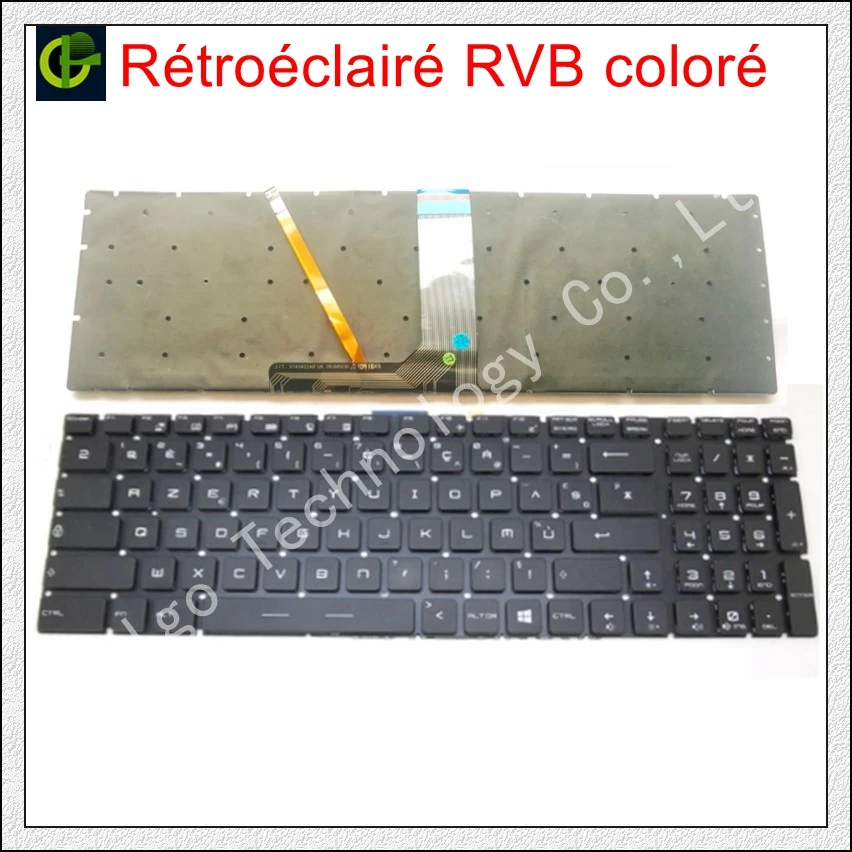 Французский Azerty RGB подсветкой белая клавиатура для RaBook f007 f660s f760s2p V143422GK1 x17 x15 g7 x7