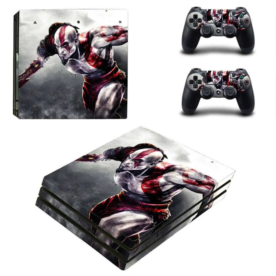 PS4 Pro Набор стикеров для Playstation 4 Pro консоль виниловая наклейка s для Dualshock 4 контроллеров-God of War