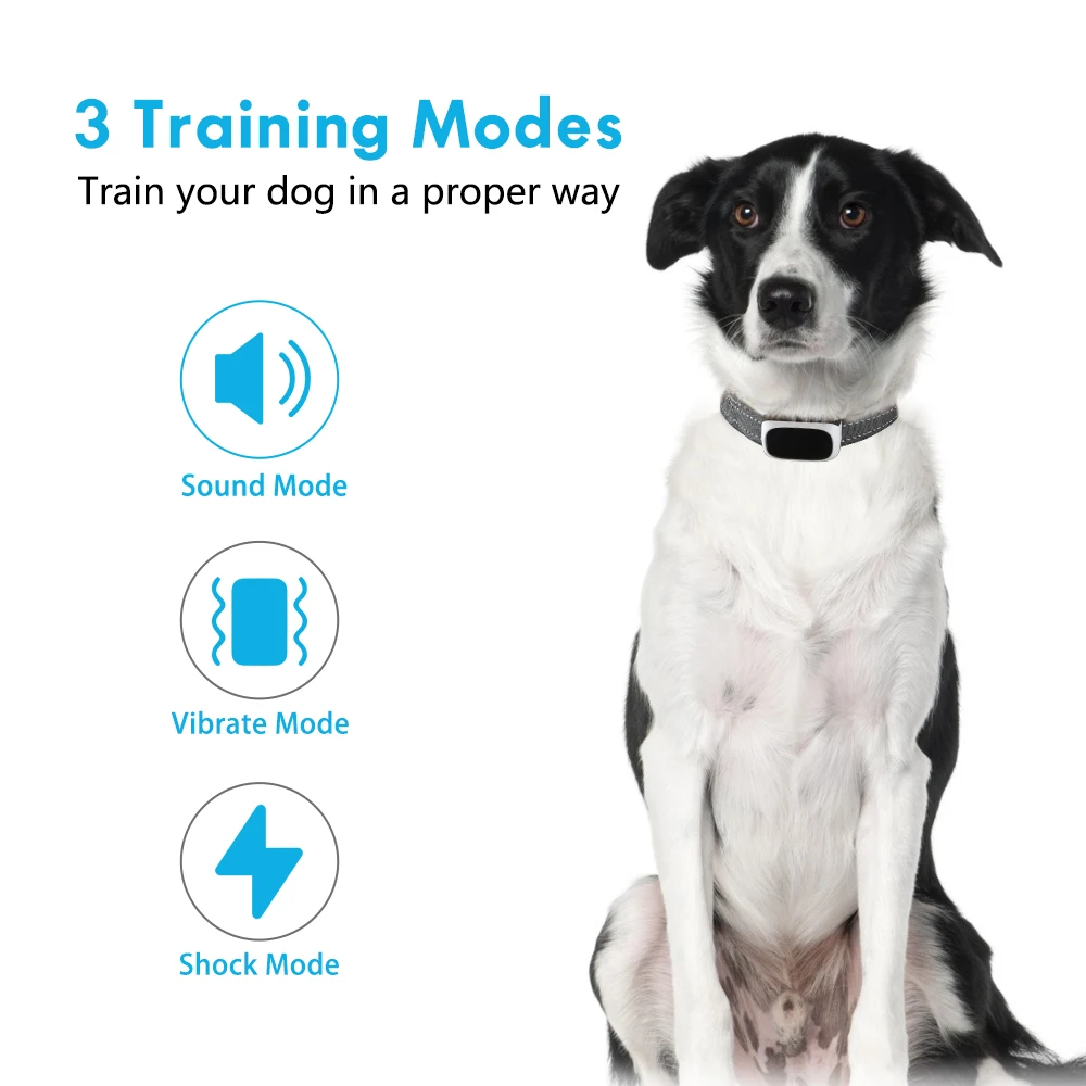 

MASBRILL Dog Trainings Stop Barking USB Rechargeable Waterproof Ultrasonic Citronella Dog Collar Anti Bark Train Dog Supplies