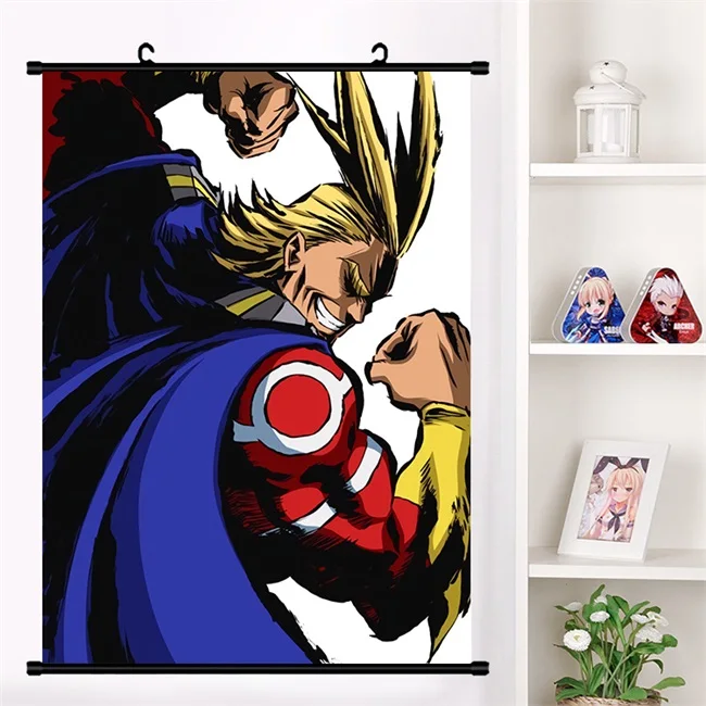 S Аниме Boku no My Hero Academy All Might настенный плакат Otaku коллекция домашнего декора арт-подарки - Цвет: S