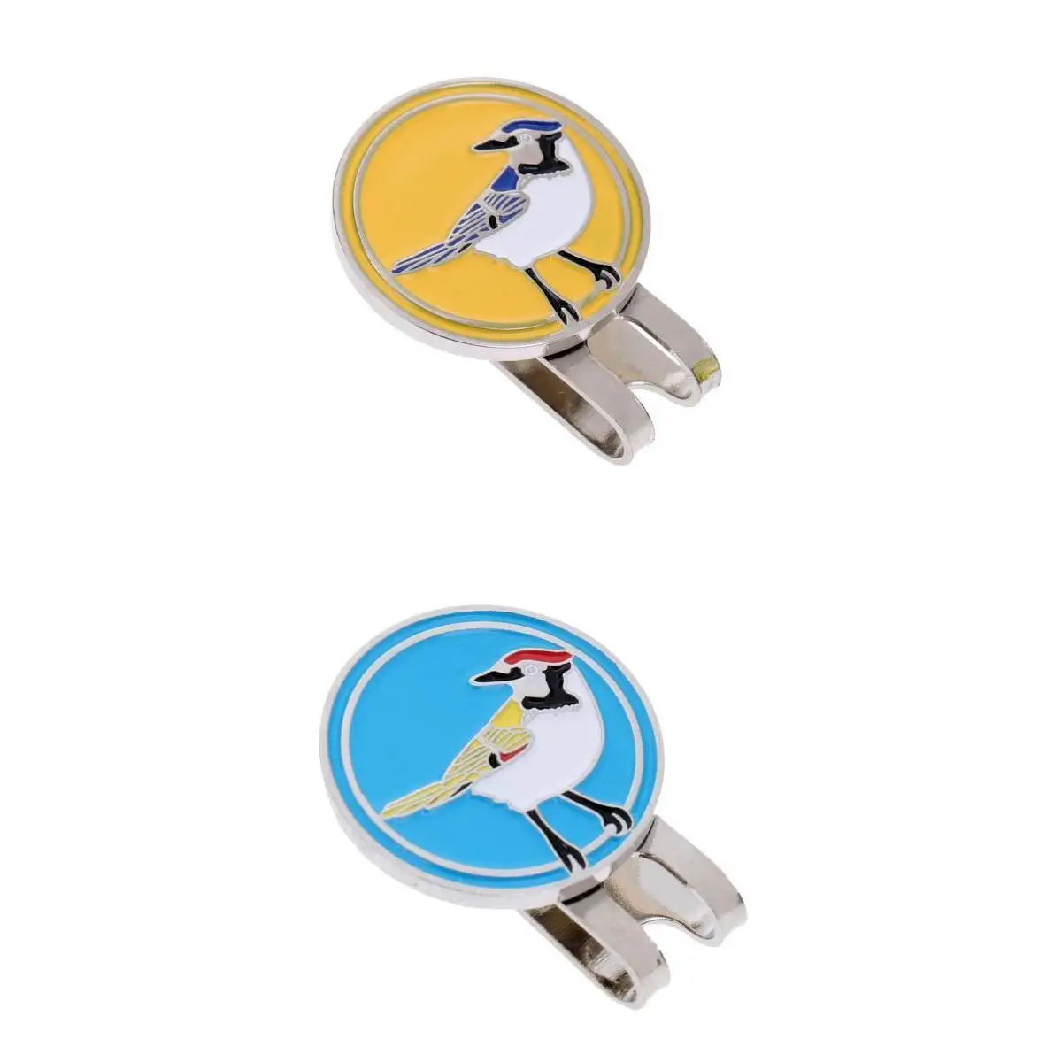 2pcs Golf Ball Marker Magnetic Hat Clip Stylish Cap Clip Gift Poker Card Golf Accessories Golf Training Aids
