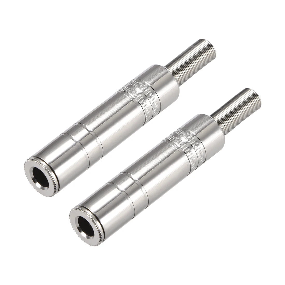 

uxcell 6.35mm Stereo Female Jack Solder Connector Audio Video Cable Power Adapter Zinc Alloy 2Pcs