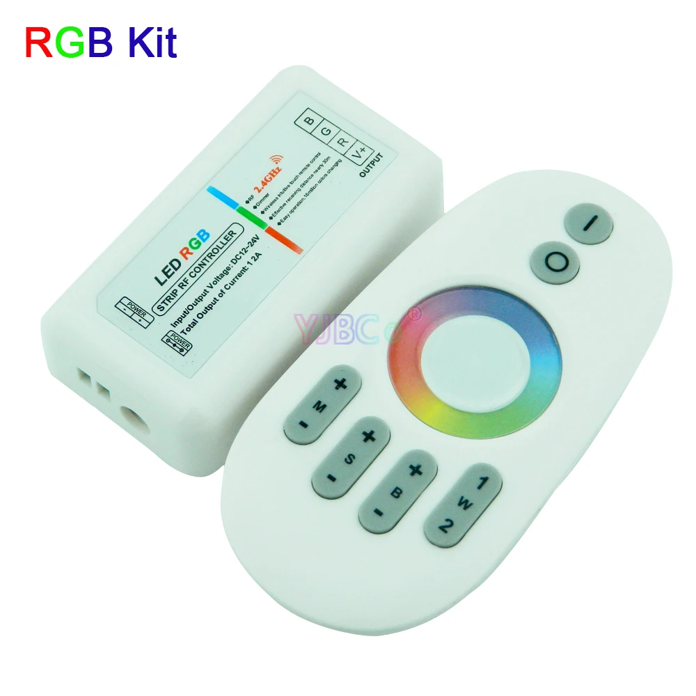 Free shipping 2.4G 4 zone plastic shell dimming/color temperature/RGB led controller led strip Touch led dimmer light switch