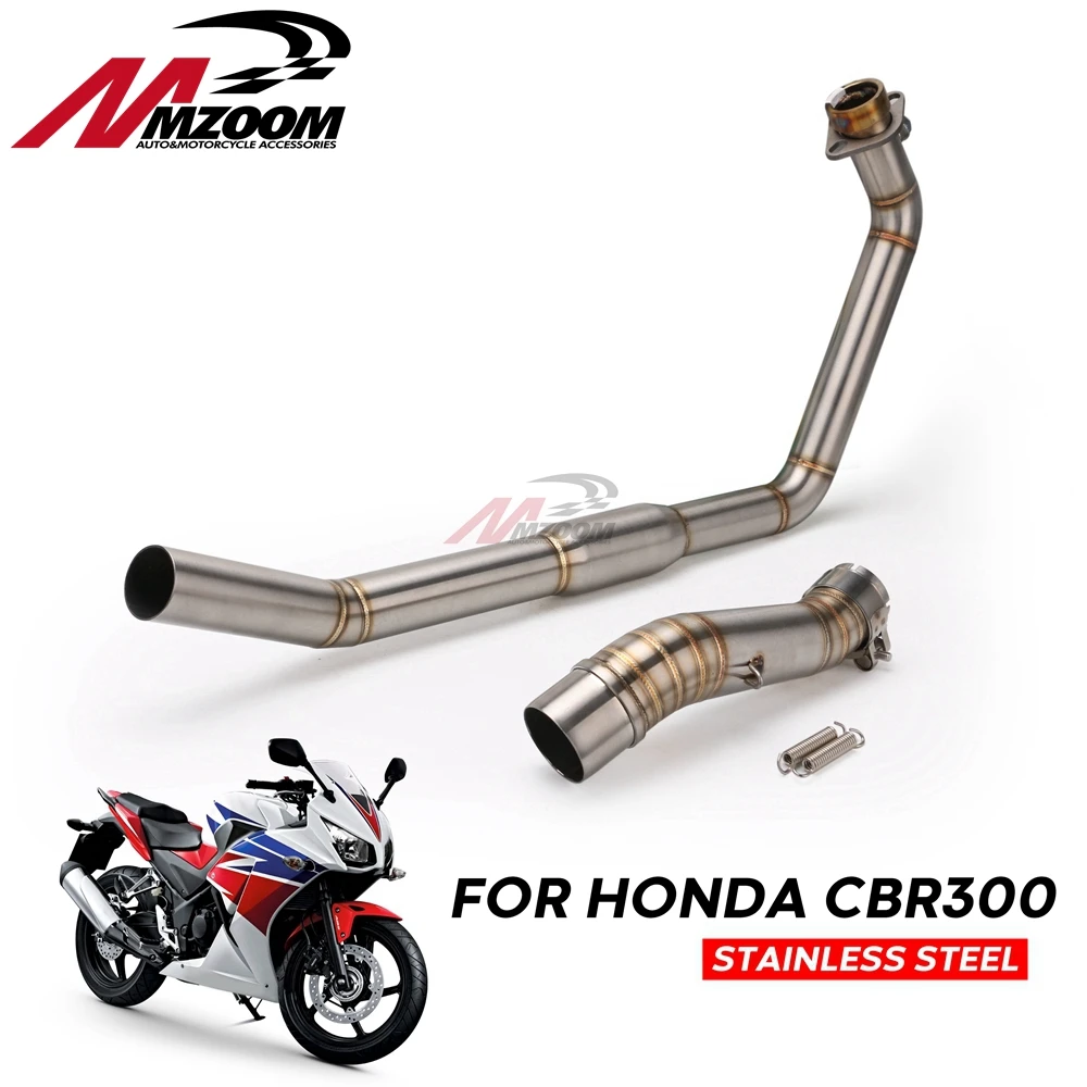 

Motorcycle exhaust full system front head link pipe stainless steel tube connect the exhaust pipe for Honda CBR300