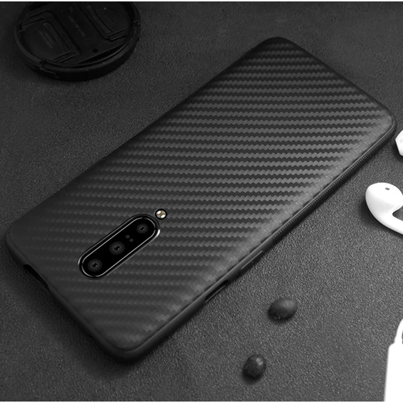 Для OnePlus 7T Pro Чехол Ультра тонкий мягкий ТПУ/углеродное волокно защитный чехол на