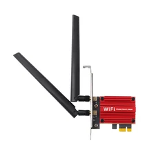 Adaptateur Wi Fi sans fil M.2, convertisseur pour PCI Express X1/4/8/16 Slot pour AX210 AX200 9260 8265 Bluetooth pour ordinateur de bureau/PC Wifi 6E