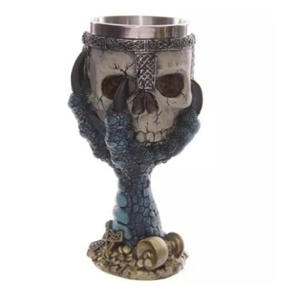 

Creative Stainless Steel 3D Skull Goblet Beer Mug Drinking Cup