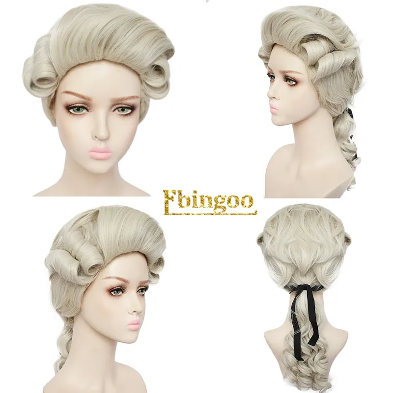 Ebingoo, белый, серый, черный, парик барокко, кудрявый, женский, костюм, парики для женщин, роскошная история, длинный синтетический парик для косплея