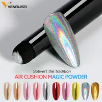 10pcs/kit VENALISA Air Cushion Magic Powder Pen Nail Art Laser Mirror Effect Fast Design Easy Apply Long Wear Nail Makeup Pen