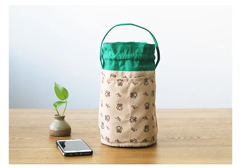 Cup Set Foreign Trade Canvas Portable Universal 480/470/500 Ml Stewpot Tank Protective Case Portable Pouch