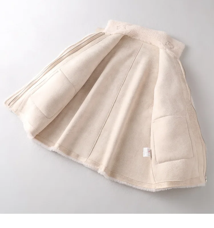 Женское пальто, шерстяная куртка, Теплые Топы, осенне-зимнее пальто, женская одежда, Корейская винтажная овчина, манто для женщин ZT4674