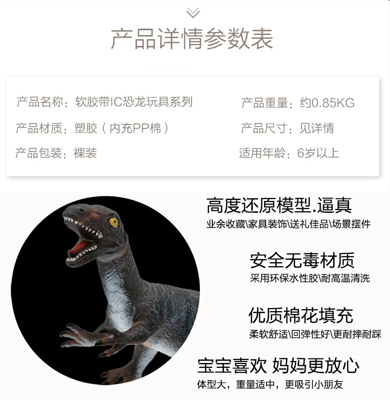 Игрушка динозавра негабаритная Реплика T-REX быстрый и яростный Дракон мягкая пластиковая модель животного мальчик подарок стойло Лидер продаж