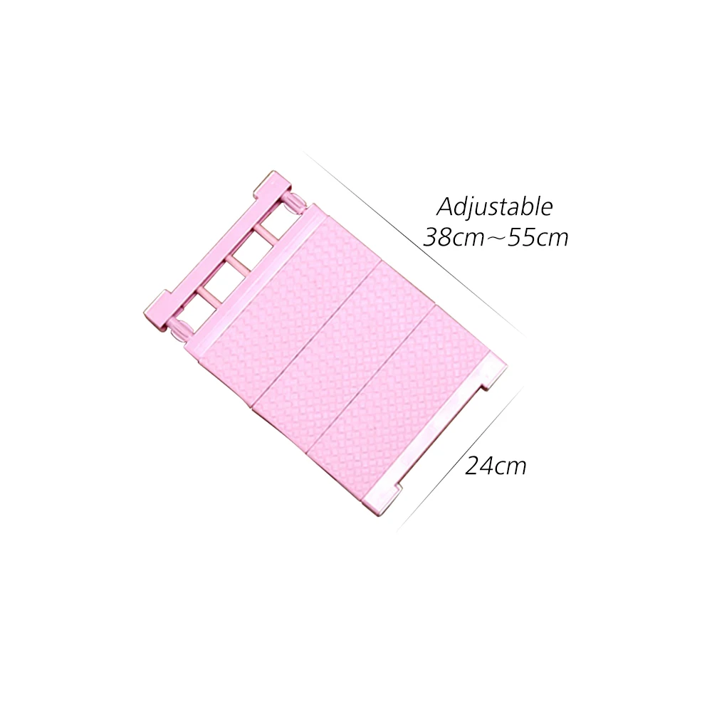 Pink 38x55x24cm Регулируемый шкаф, органайзер для хранения полка настенная кухонная стойка Экономия пространства шкаф декоративные полки для шкафа Держатели - Цвет: Pink 38x55x24cm